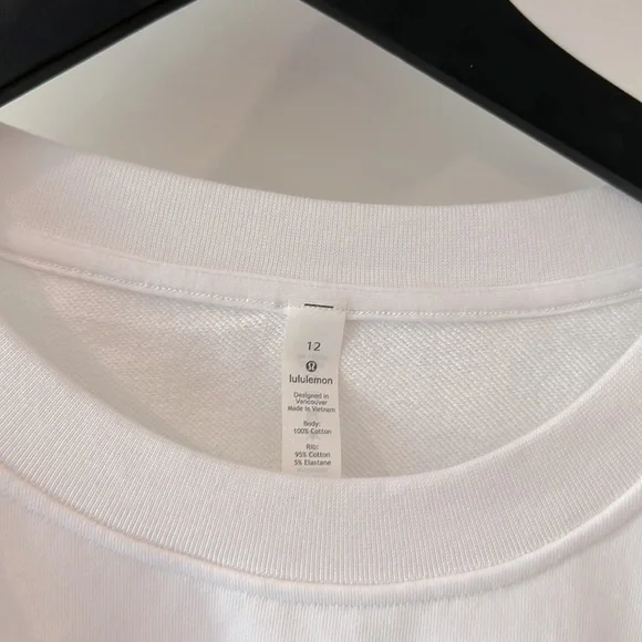 Lululemon Perfectly Oversized Crew Sweatshirt White Size 12 NOT NWT - Picture 6 of 7
